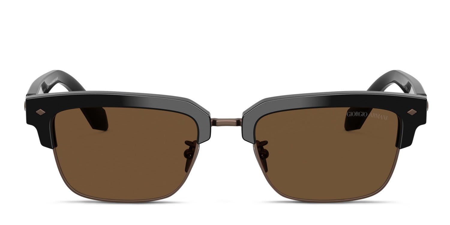 Giorgio Armani AR8243 Black, Brown glasses - Black / Brown - Frontal View