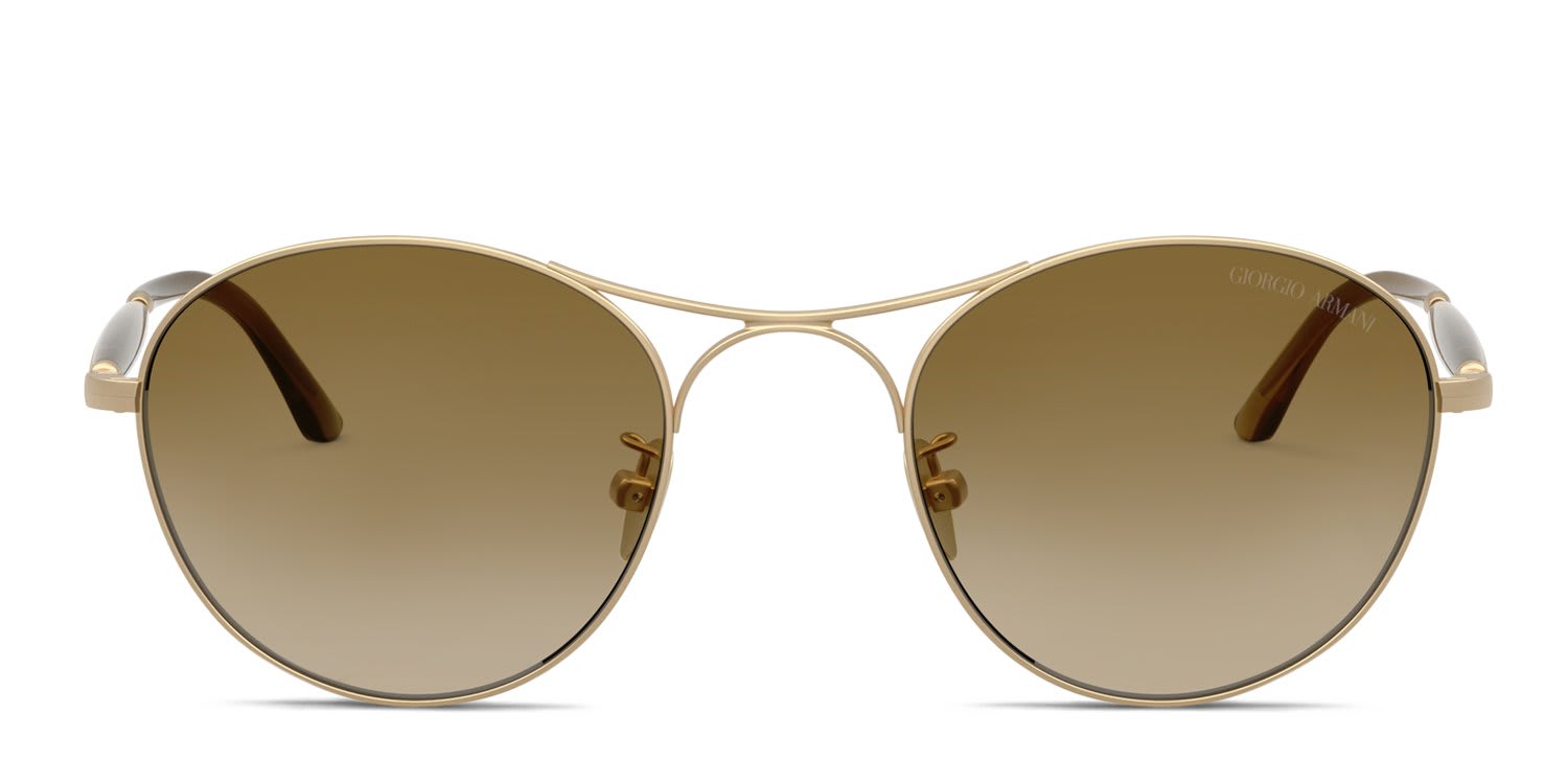 Giorgio Armani AR6177 Gold, Brown glasses - Gold / Brown - Frontal View