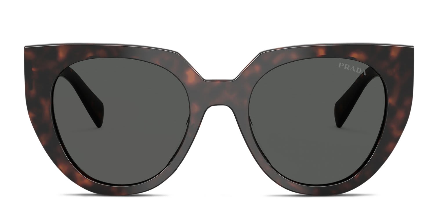 Prada PR14WS Tortoise, Gray glasses - Tortoise / Gray - Frontal View