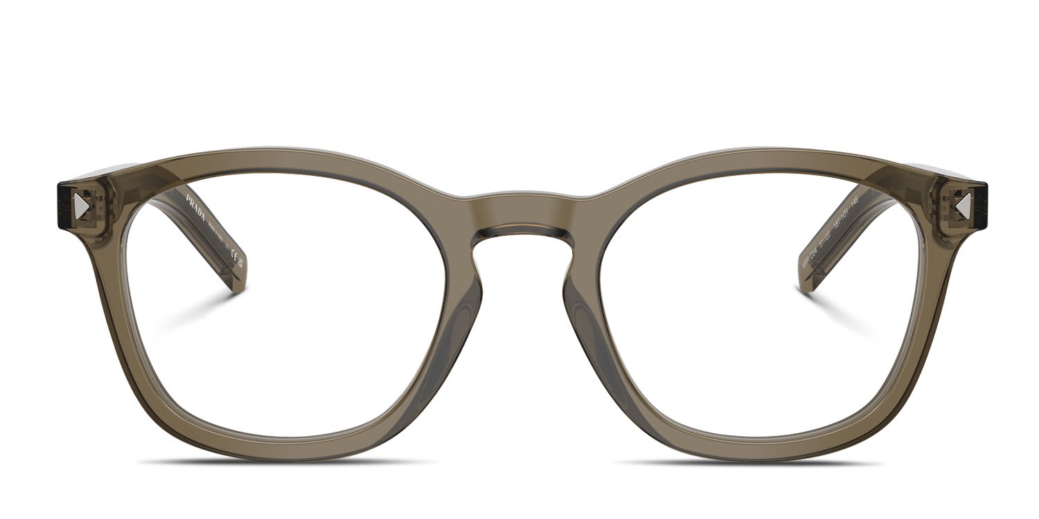 Prada PRC04V Clear, Brown glasses - Clear / Brown - Frontal View