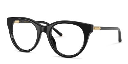 Dolce & Gabbana DG3433 Black glasses - Black - Angle View