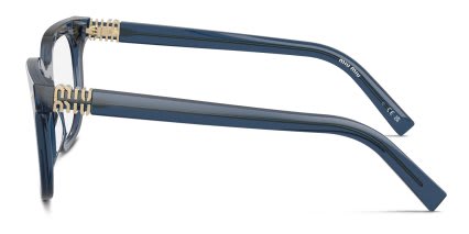 Miu Miu MU06XV Blue, Clear glasses - Blue / Clear - Side View