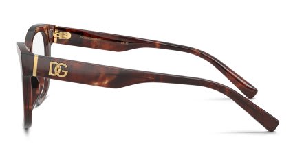 Dolce & Gabbana DG3430 Red, Tortoise glasses - Brown / Tortoise - Side View