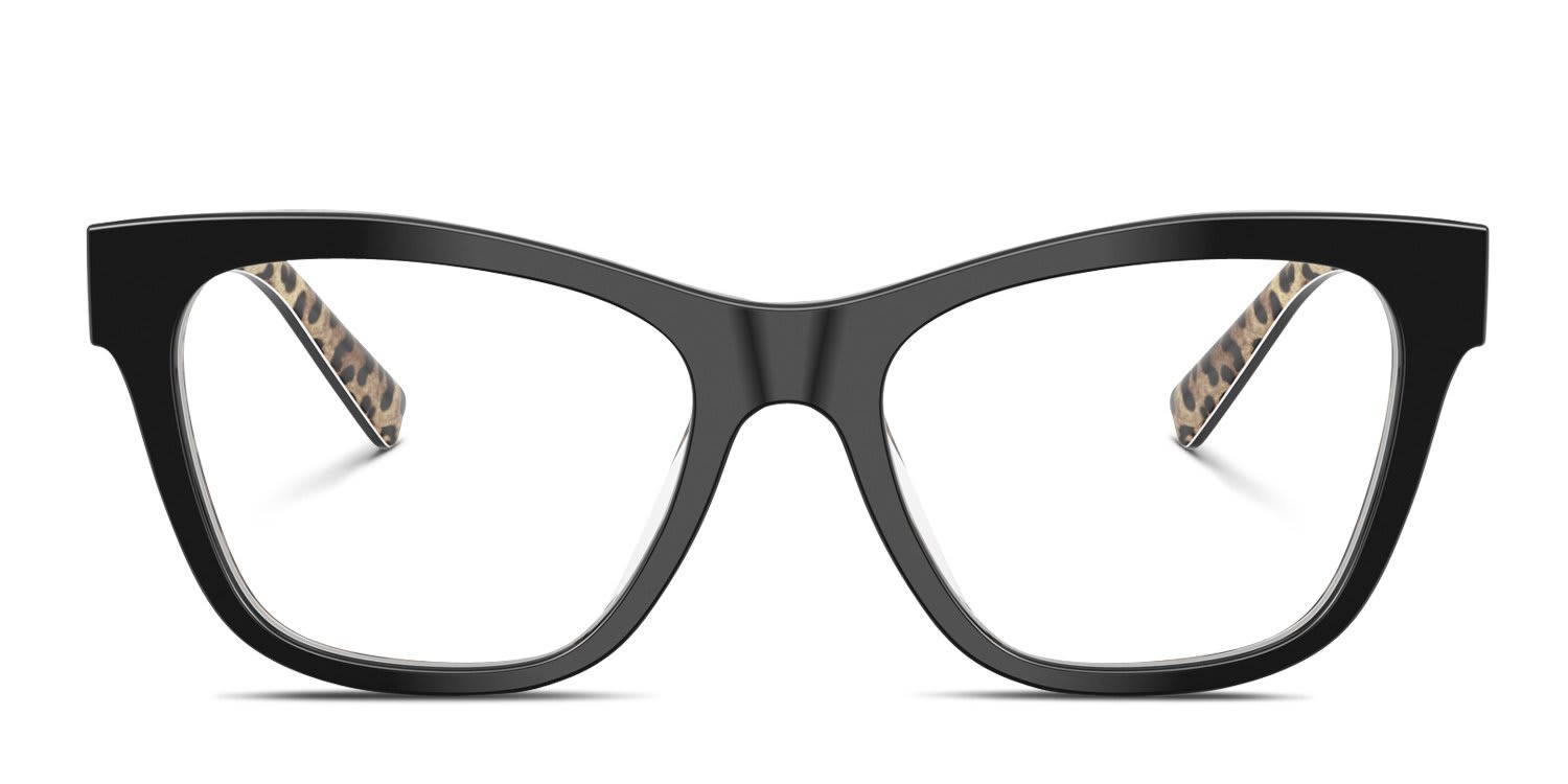 Dolce & Gabbana DG3430 Black, Brown glasses - Black / Brown - Frontal View