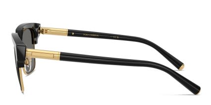 Dolce & Gabbana DG4522 Black, Gray glasses - Black / Gray - Side View