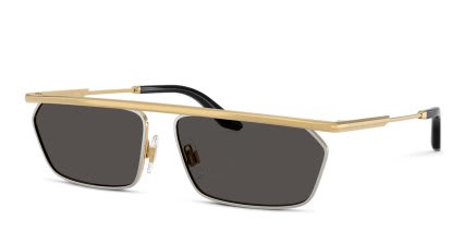 Dolce & Gabbana DG2327 Gold, Silver, Gray glasses - Gold / Silver / Gray - Angle View