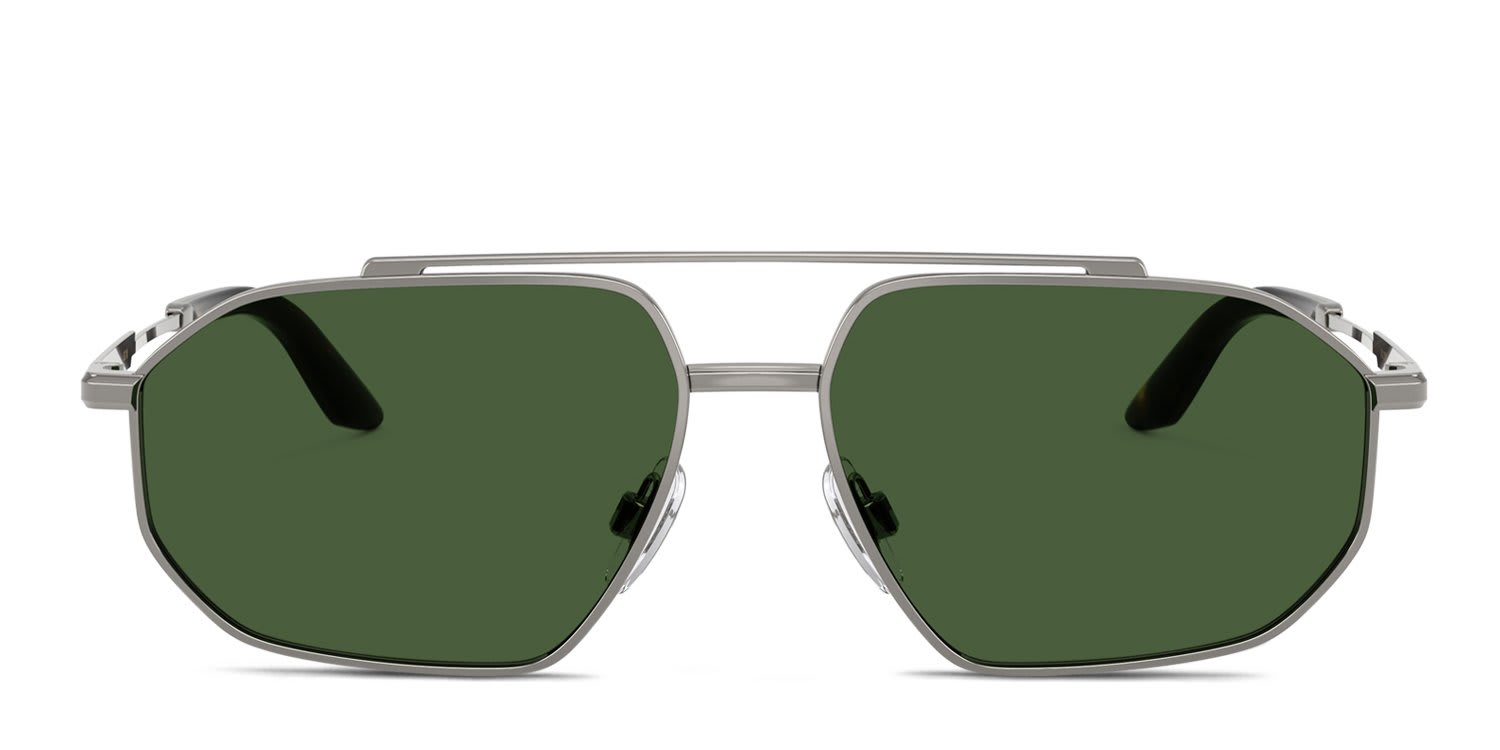 Dolce & Gabbana DG2328 Gunmetal, Green glasses - Gunmetal / Green - Frontal View