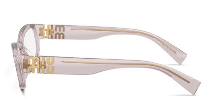 Miu Miu MU04YV Pink, Clear glasses - Pink / Clear - Side View
