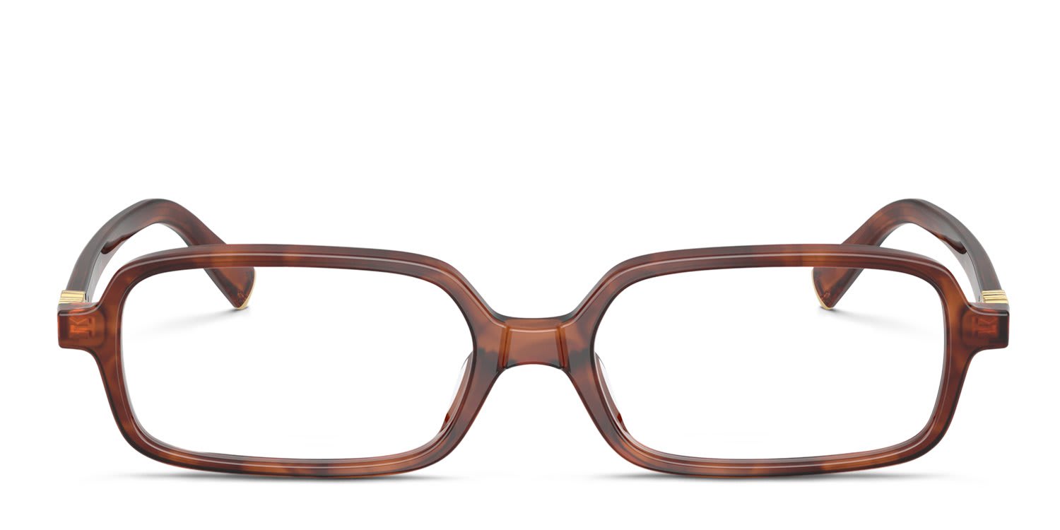 Miu Miu MU01YV Multicolor, Brown glasses - Multicolor / Brown - Frontal View