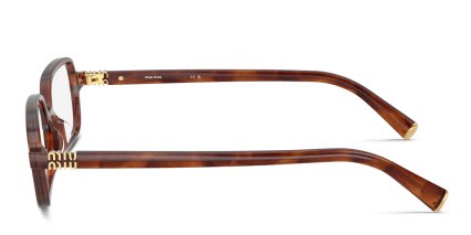 Miu Miu MU01YV Multicolor, Brown glasses - Multicolor / Brown - Side View