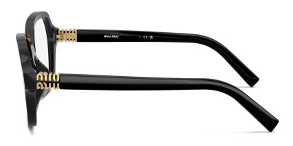 Miu Miu MU03YV Black glasses - Black - Side View