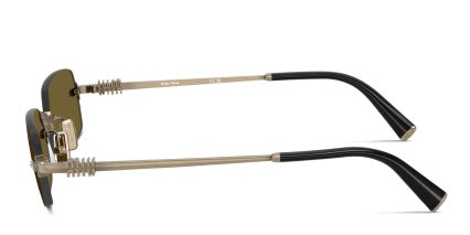 Miu Miu MUB50S Gold, Brown glasses - Gold / Brown - Side View