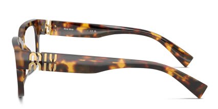 Miu Miu MU02YV Tortoise, Bronze glasses - Tortoise / Bronze - Side View