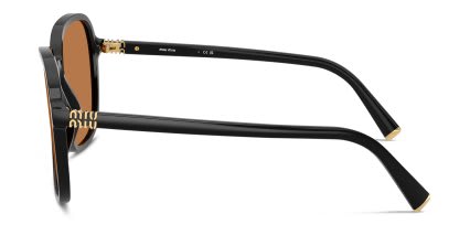 Miu Miu MUB01S Black, Brown glasses - Black / Brown - Side View