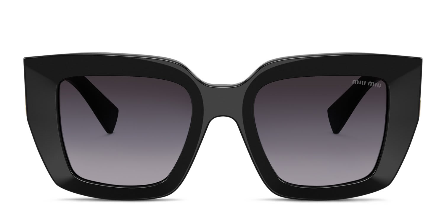Miu Miu MUB05S Black, Gray glasses - Black / Gray - Frontal View