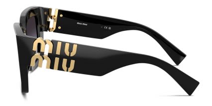 Miu Miu MUB05S Black, Gray glasses - Black / Gray - Side View