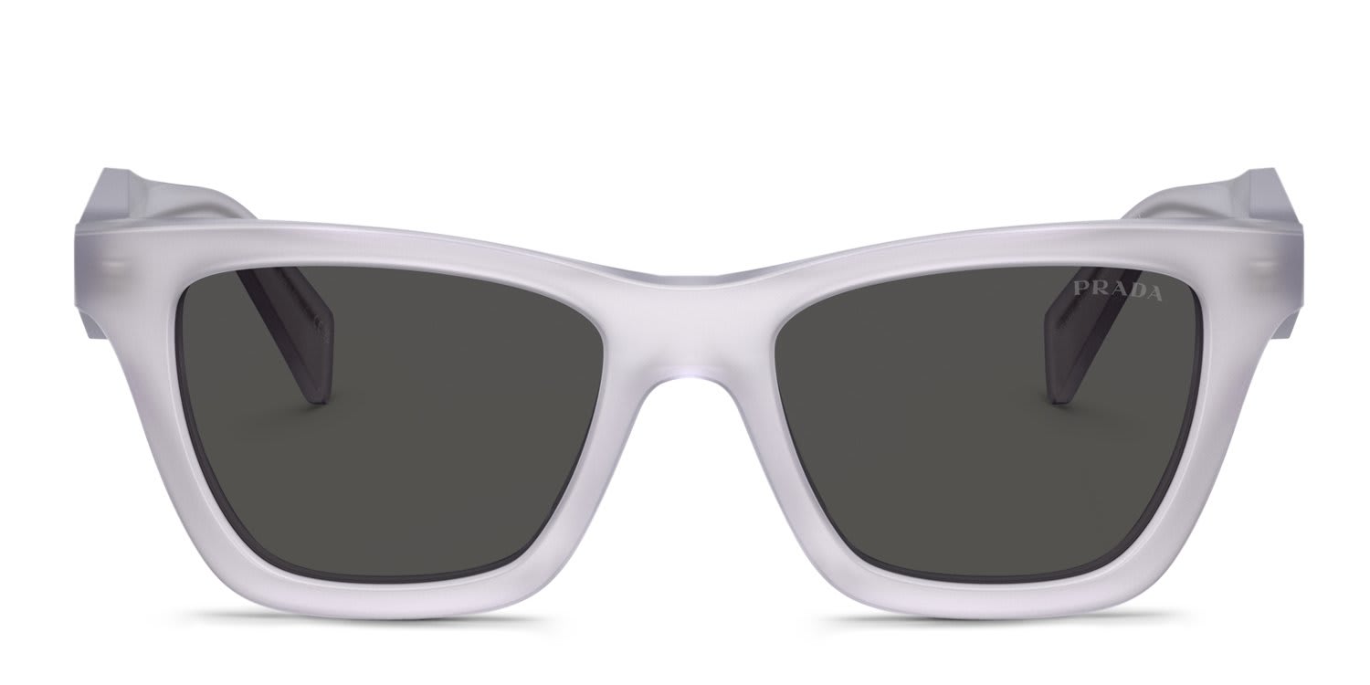 Prada PRC07S White, Gray glasses - Gray / Clear - Frontal View