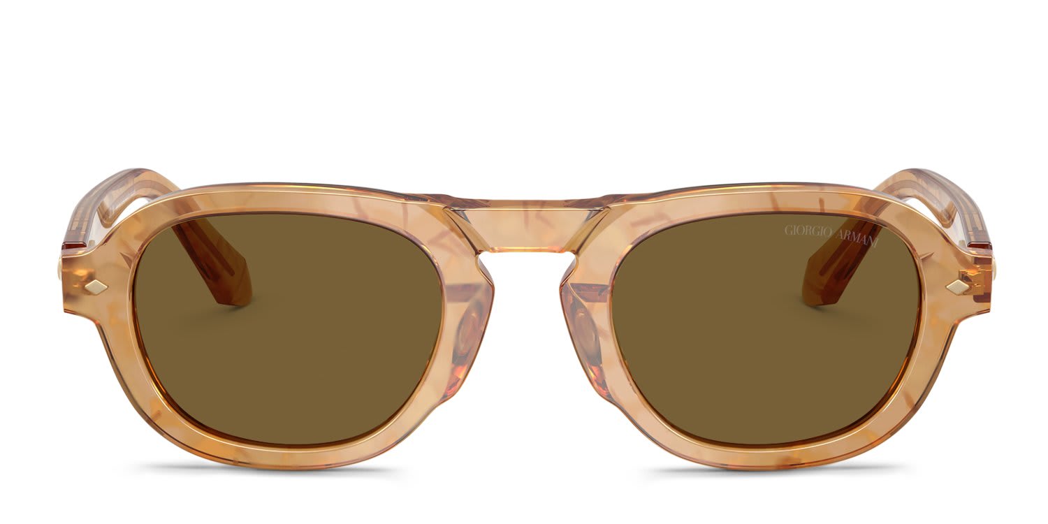 Giorgio Armani AR8244 Yellow, Tortoise, Brown glasses - Yellow / Tortoise / Brown - Frontal View