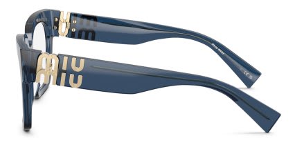 Miu Miu MU04UV Blue, Clear glasses - Blue / Clear - Side View