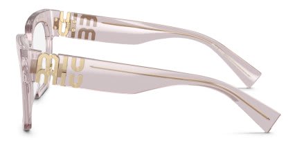 Miu Miu MU04UV Clear, Pink glasses - Clear / Pink - Side View