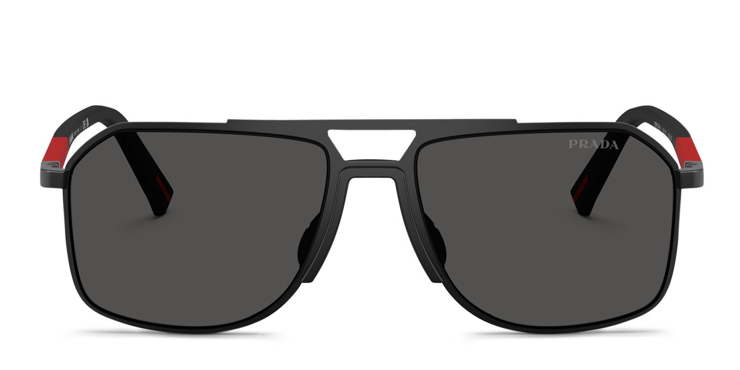 Prada Linea Rossa PSB51S Black, Gray glasses - Black / Gray - Frontal View