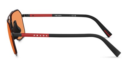 Prada Linea Rossa PSB51S Black, Orange glasses - Black / Orange - Side View