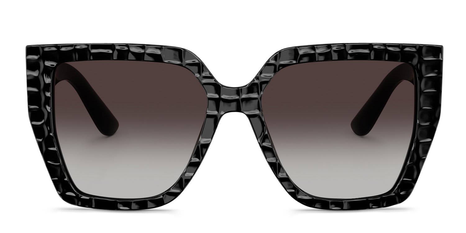 Dolce & Gabbana DG4438 Black, Gray glasses - Black / Gray - Frontal View