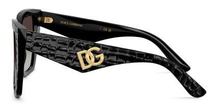 Dolce & Gabbana DG4438 Black, Gray glasses - Black / Gray - Side View