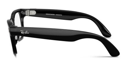 Ray-Ban Meta AI Glasses (Gen 2.0) Wayfarer RW4012 Transitions Shiny Black glasses - Shiny Black - Side View
