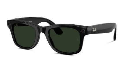 Ray-Ban Meta AI Glasses (Gen 2.0) Wayfarer RW4012 Transitions Shiny Black glasses - Shiny Black - Angle View