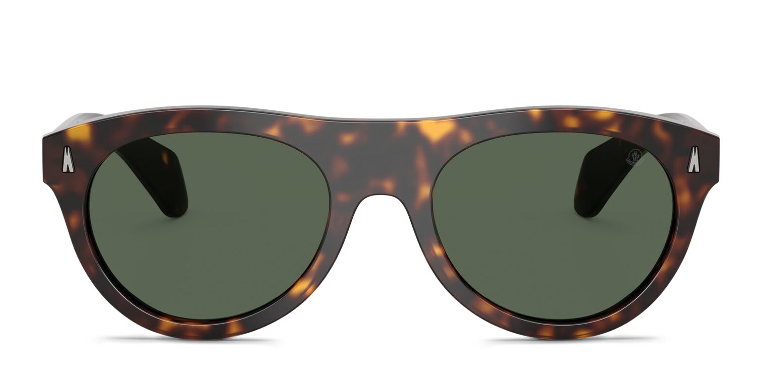 Moncler ME6022U Splash Tortoise, Green glasses - Tortoise / Green - Frontal View