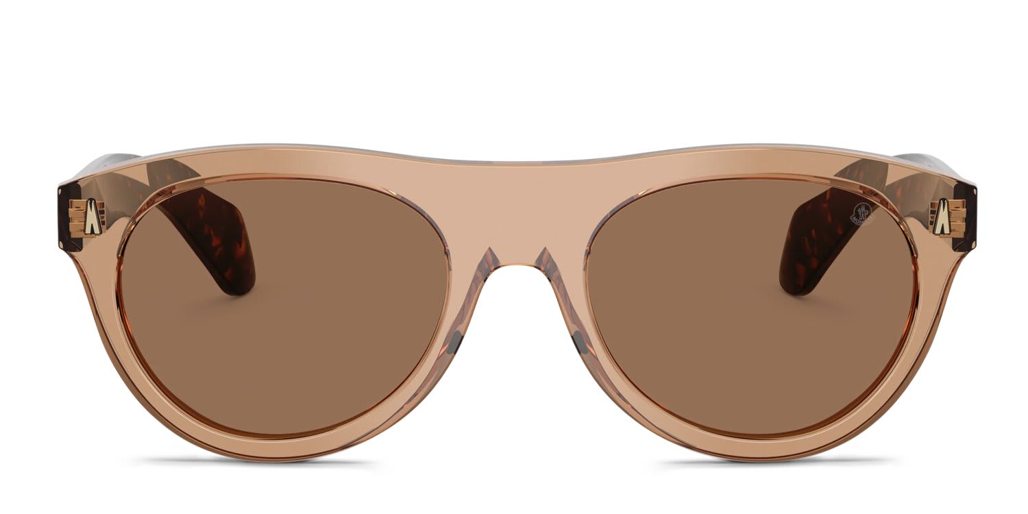Moncler ME6022U Splash Clear, Brown glasses - Clear / Brown - Frontal View