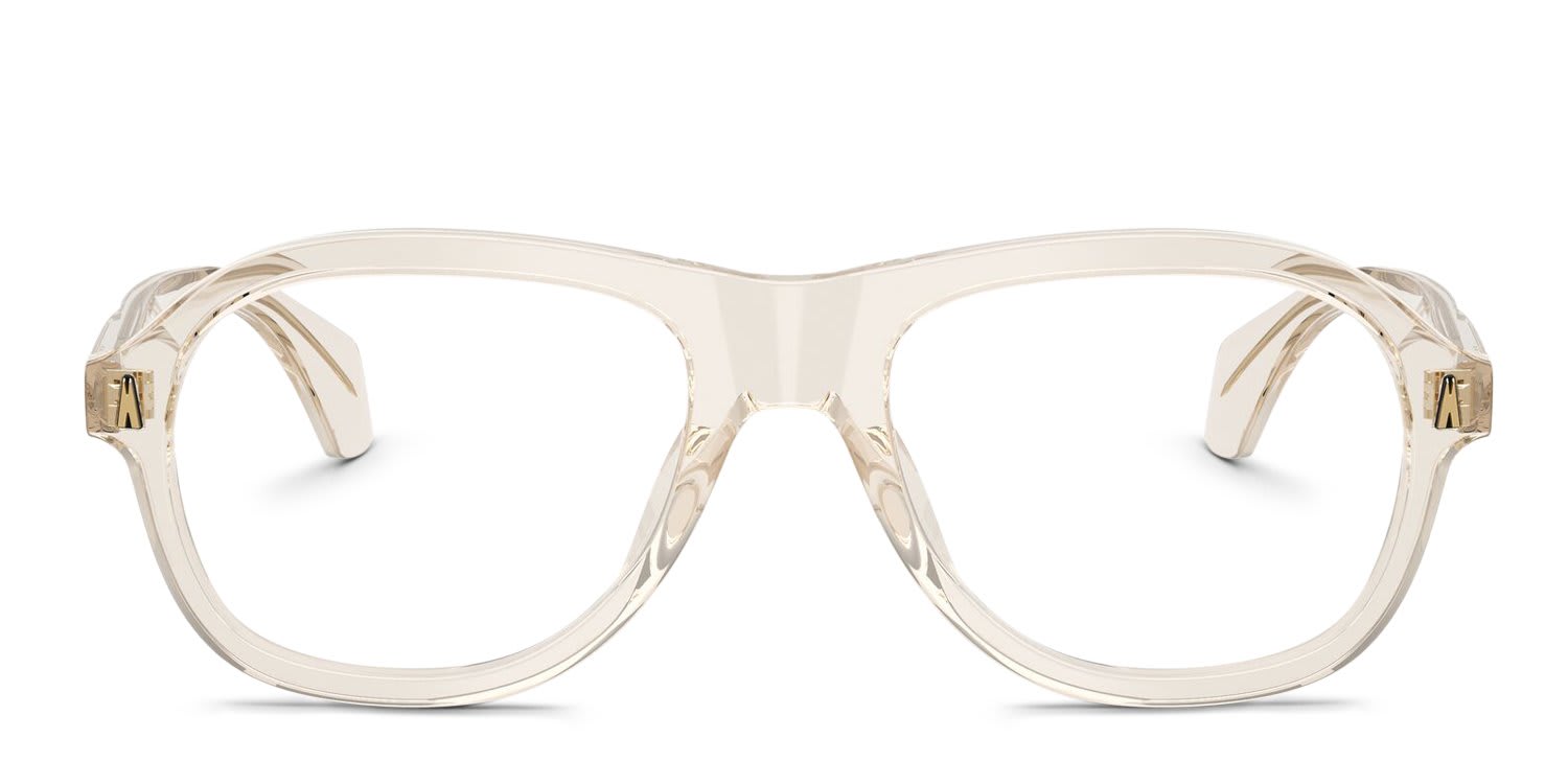 Moncler ME2025U Clear, Beige glasses - Clear / Beige - Frontal View