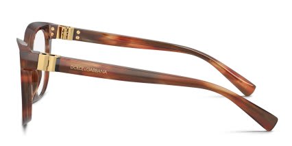 Dolce & Gabbana DG3437 Multicolor, Brown glasses - Multicolor / Brown - Side View