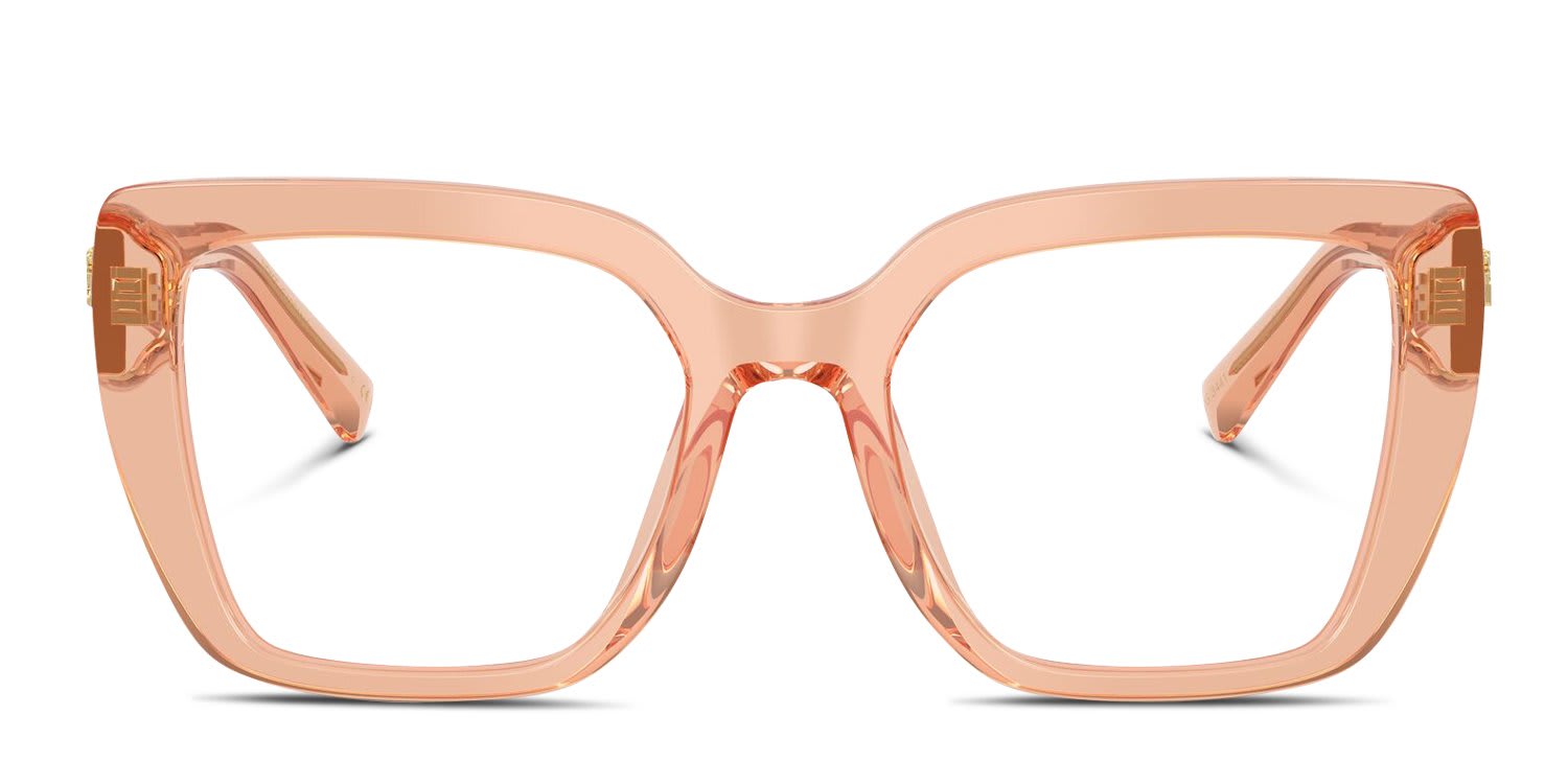 Dolce & Gabbana DG3441 Beige, Clear glasses - Beige / Clear - Frontal View