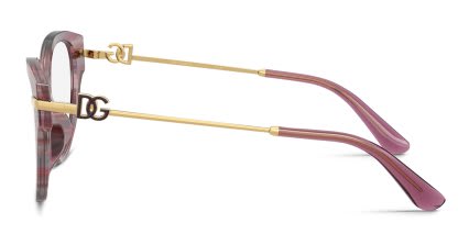 Dolce & Gabbana DG3438 Multicolor, Purple glasses - Multicolor / Purple - Side View