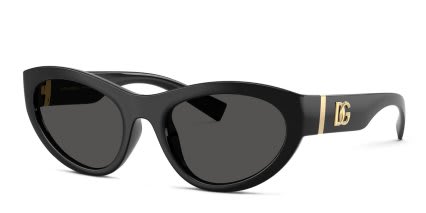 Dolce & Gabbana DG6207 Black, Gray glasses - Black / Gray - Angle View