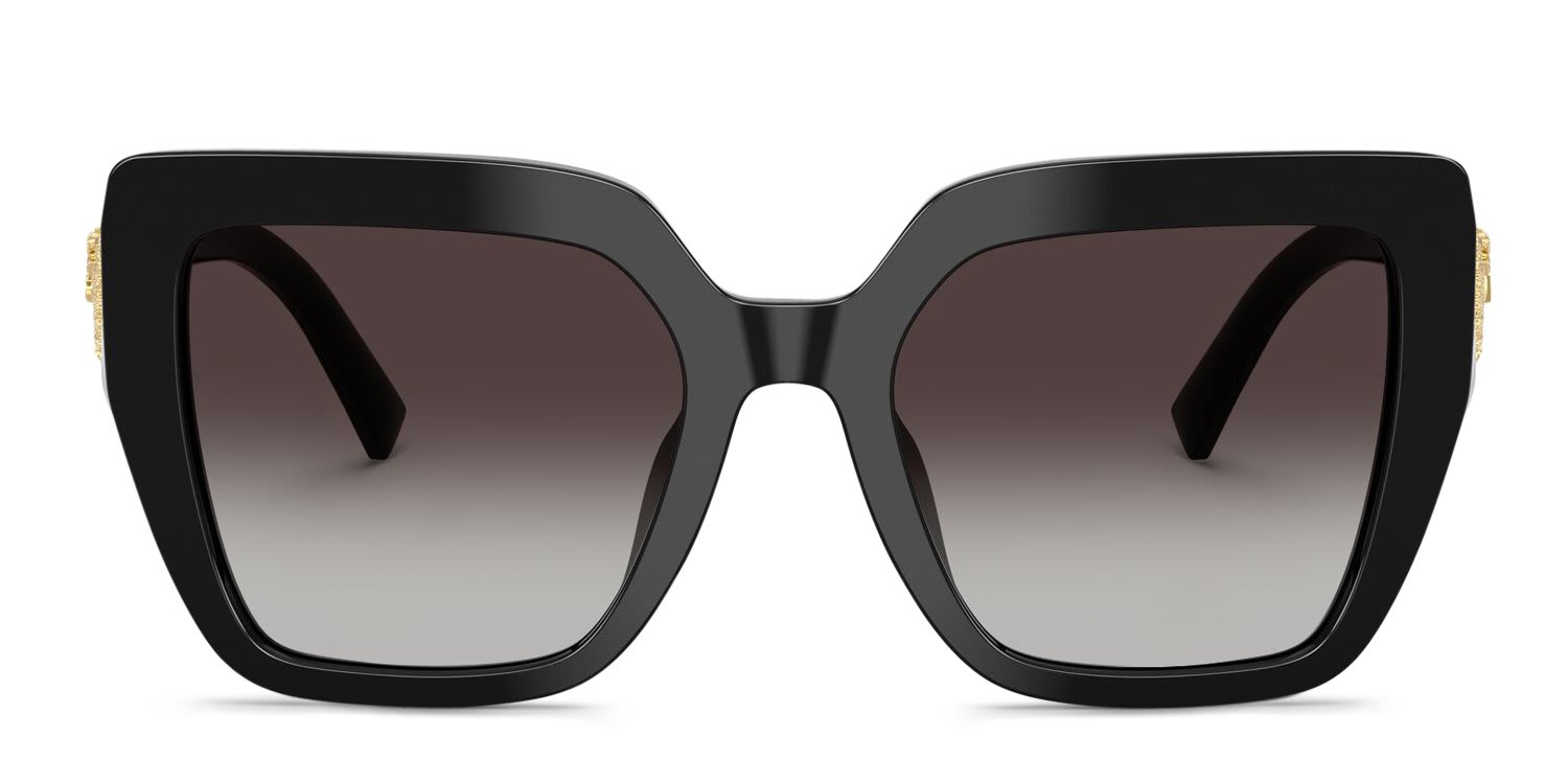 Dolce & Gabbana DG4538 Black, Gray glasses - Black / Gray - Frontal View