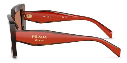 Prada PRD01S Tortoise, Brown glasses - Tortoise / Brown - Side View