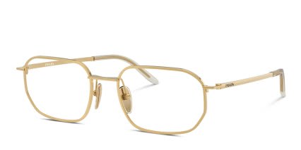 Prada PRD51V Gold glasses - Gold - Angle View