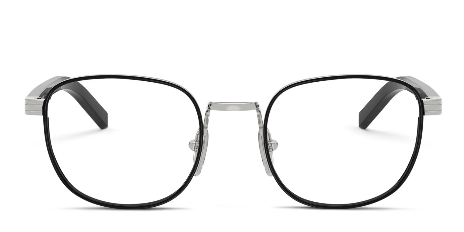 Prada PRD50V Silver, Black glasses - Silver / Black - Frontal View