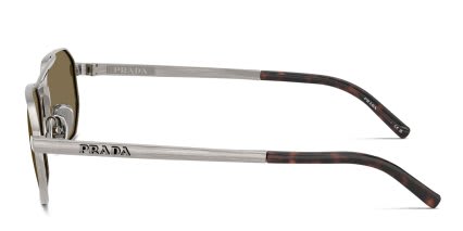 Prada PRD53S Gunmetal, Brown glasses - Gunmetal / Brown - Side View