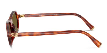 Miu Miu MUB10SU Tortoise, Red, Brown glasses - Brown / Tortoise - Side View