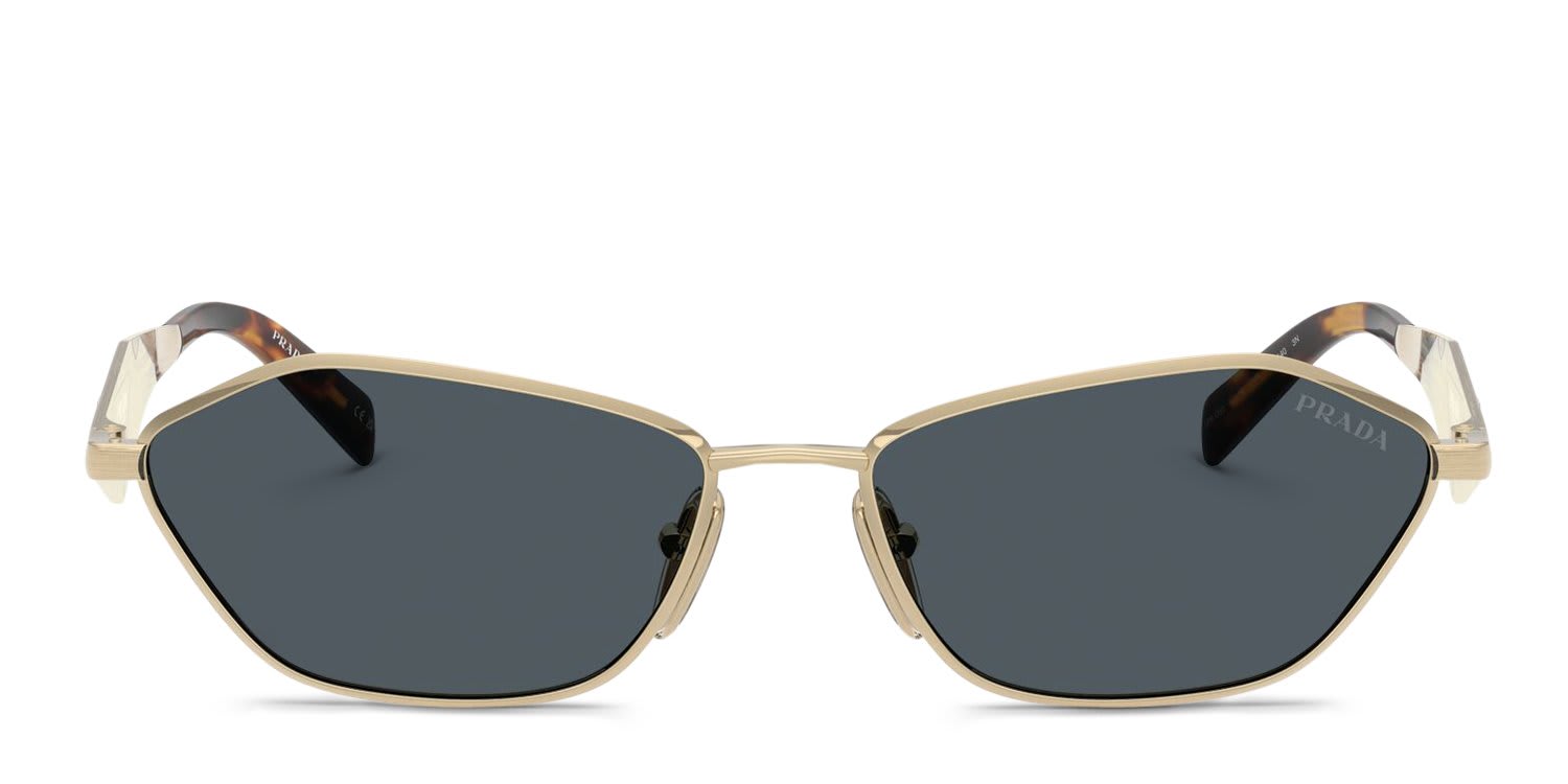 Prada PRD50S Gold, Gray glasses - Gold / Gray - Frontal View