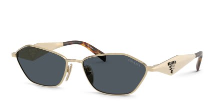 Prada PRD50S Gold, Gray glasses - Gold / Gray - Angle View