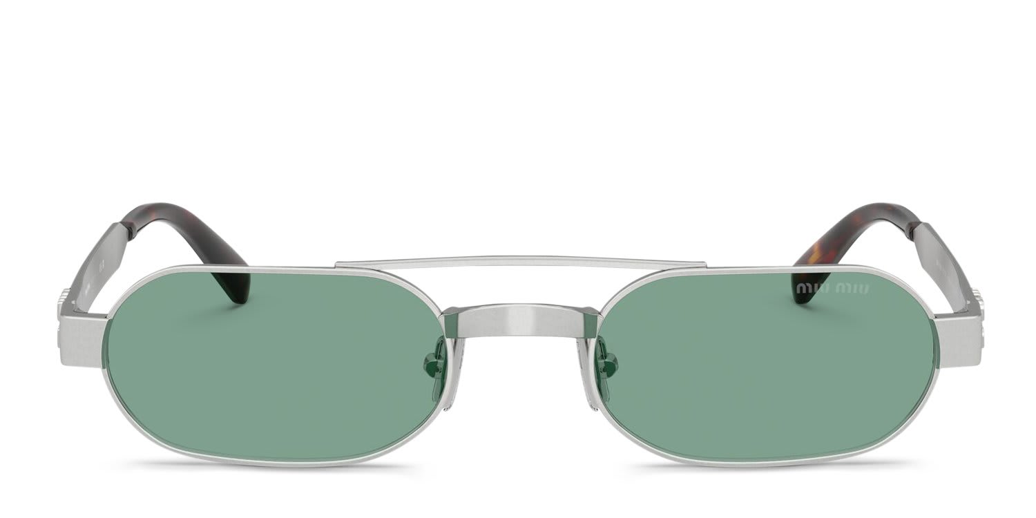 Miu Miu MUB52S Silver, Gray glasses - Silver / Gray - Frontal View