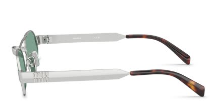 Miu Miu MUB52S Silver, Gray glasses - Silver / Gray - Side View