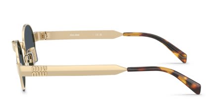 Miu Miu MUB51S Gold, Gray glasses - Gold / Gray - Side View