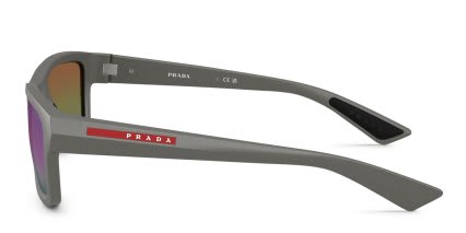 Prada PSB10S Silver, Brown glasses - Silver / Brown - Side View
