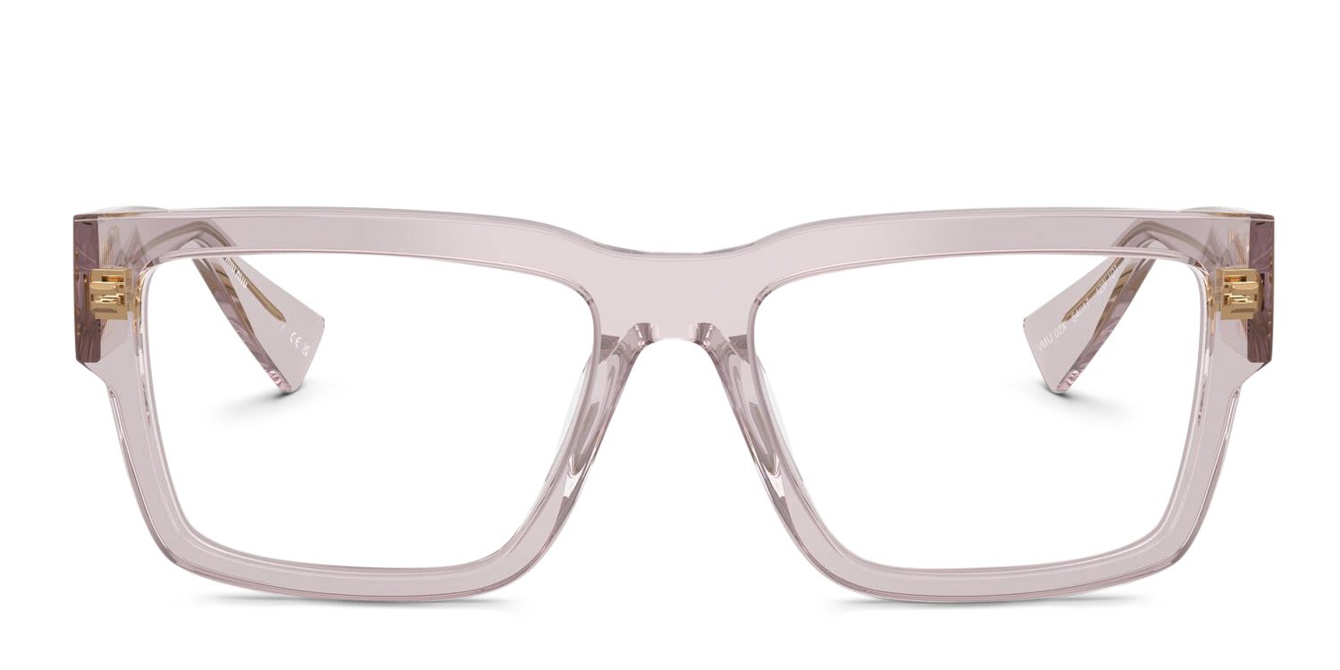 Miu Miu MU02XV Clear, Pink glasses - Clear / Pink - Frontal View